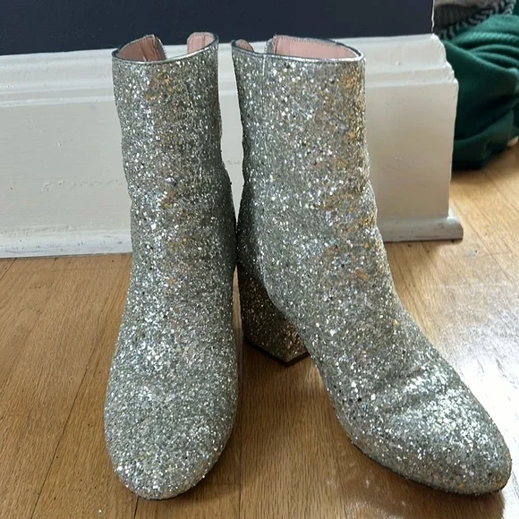 Crew Shoes Taylor Swift Jcrew Silver Glitter Booties Poshmark